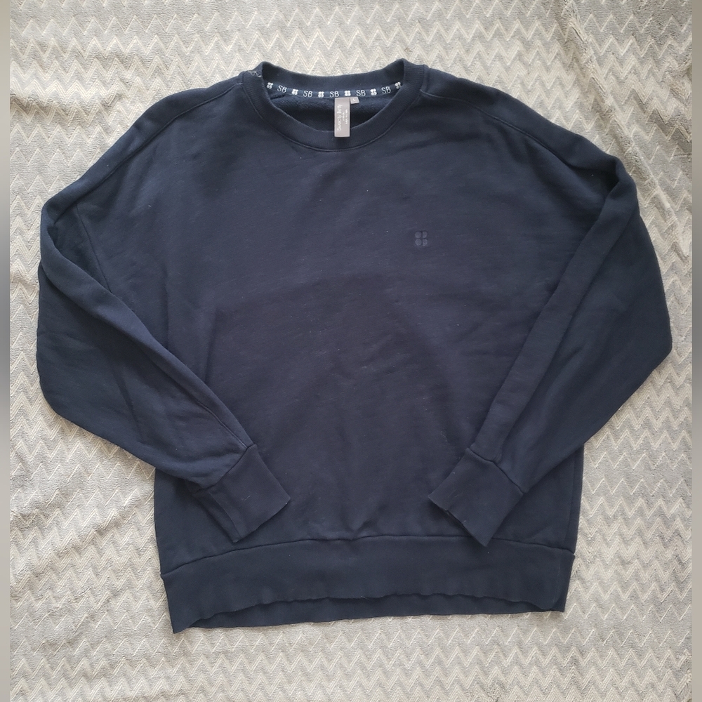 Sweaty Betty navy crewneck sweatshirt